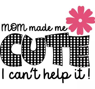 Baby t-shirt lavet med kærlighed - TenStickers