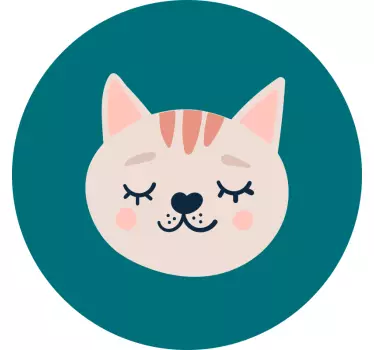 Sød kat hoved børne skjorte - TenStickers