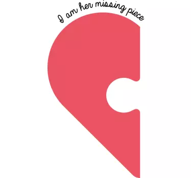 Manglende stykke hjerte matchende skjorter til par - TenStickers