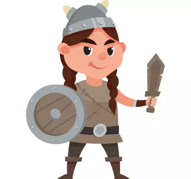 Viking tegning børneskjorte - TenStickers