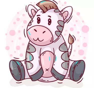 Zebra tegning baby t-shirt - TenStickers