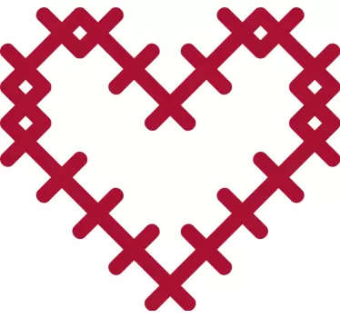 Original t-shirt med chic hjerte motiv - TenStickers