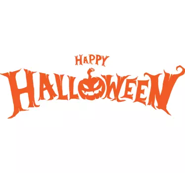 Jeg græskar halloween tekst halloween t-shirt - TenStickers