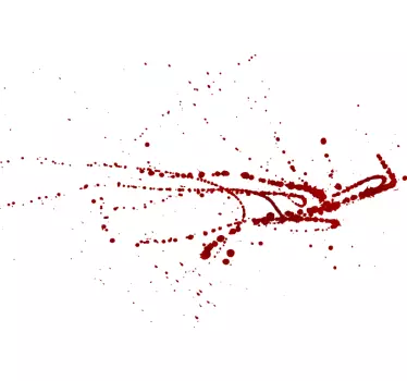 Far søn tøj t-shirt stilfuld rød splatter kunst - TenStickers
