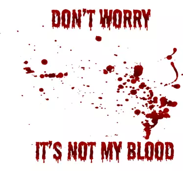 Bare rolig blod tekst halloween t-shirt - TenStickers