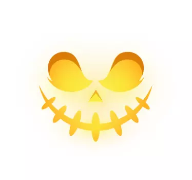 Glødende græskar ansigt halloween t-shirt - TenStickers