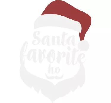 Jule t shirt santa yndlingsferie - TenStickers