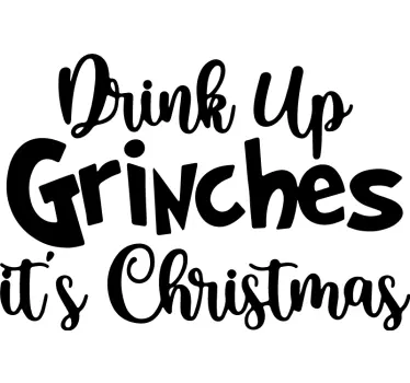 Jule t shirt med grinch-tema julebeklædning - TenStickers