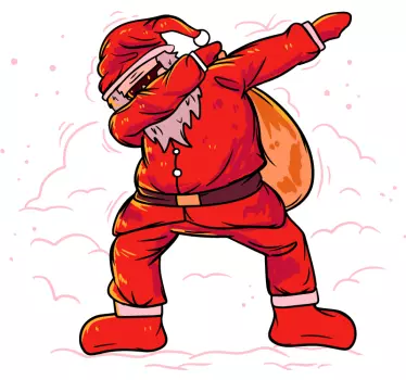 Dapping santa klaus julet-shirts - TenStickers