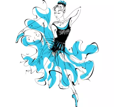 Original t-shirt balletdanser kunstnerisk flair - TenStickers