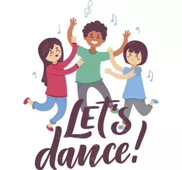 Børn, der danser t-shirt - TenStickers