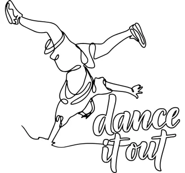Hip hop danser t-shirt - TenStickers