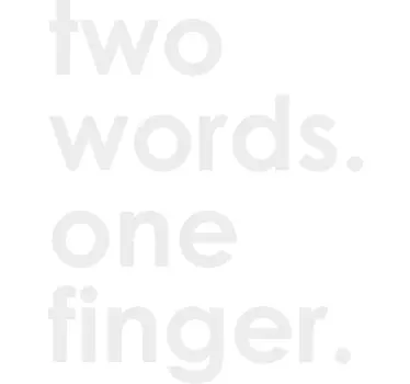 Original t-shirt to ord ét finger - TenStickers