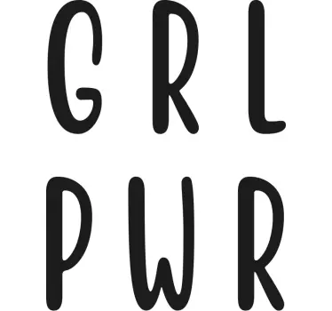 Pige power børne t-shirt minimalistisk - TenStickers
