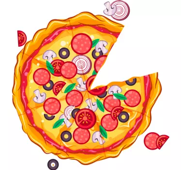 Pizza skive far og søn matchende tøj - TenStickers