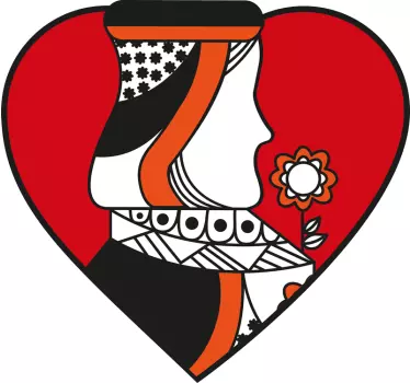 Mor og datter t-shirt dronning spillekort - TenStickers