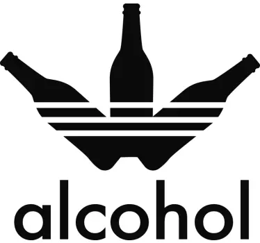 Adidas stil t-shirt i alkohol - TenStickers