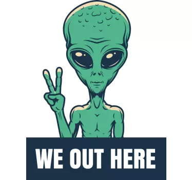 Original t-shirt alien fredstegn - TenStickers