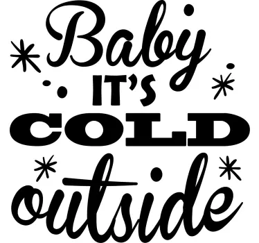 Baby t-shirt baby det er koldt - TenStickers