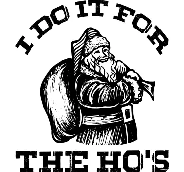 Humoristisk julemand jule t shirt - TenStickers