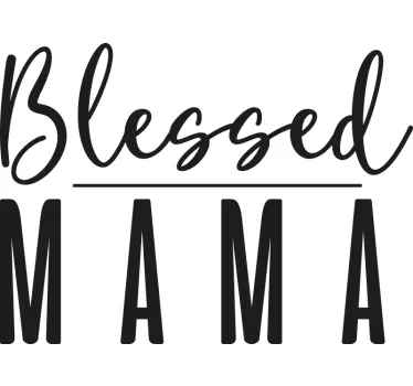 Mor og datter t-shirt velsignet familieforhold - TenStickers