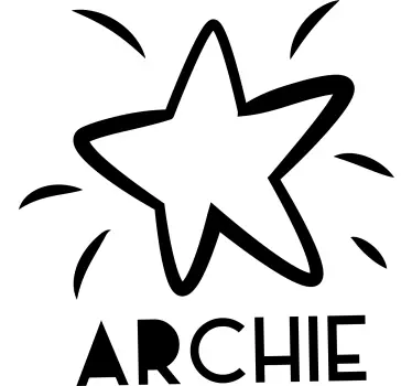 T-shirt til børn med stjerneprydet archie - TenStickers