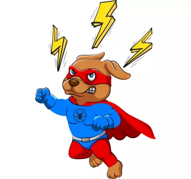 T-shirt til børn superheltehund eventyr - TenStickers