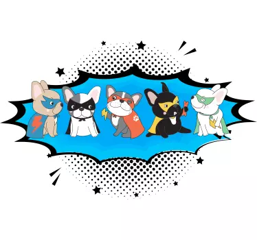 T-shirt til børn superheltehunde kollektion - TenStickers