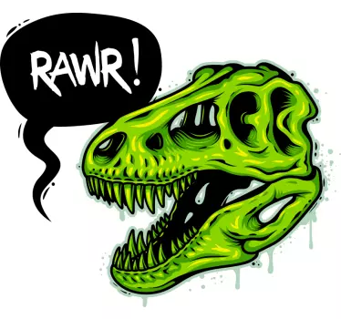 Mor og datter t-shirt grøn dinosaur udsigt - TenStickers