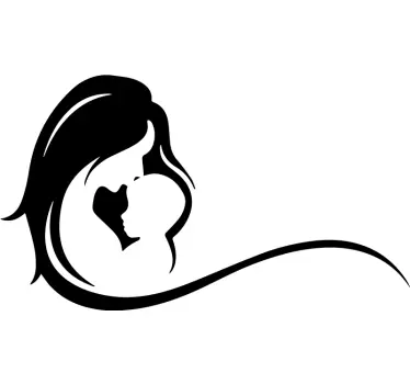 Mor og datter t-shirt mor og barn omfavnelse - TenStickers