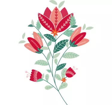 Original t-shirt med blomsterarrangement - TenStickers