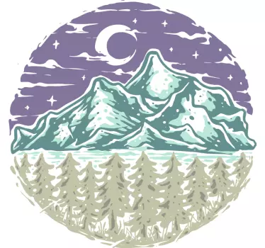 Original t-shirt bjergnatur scene - TenStickers