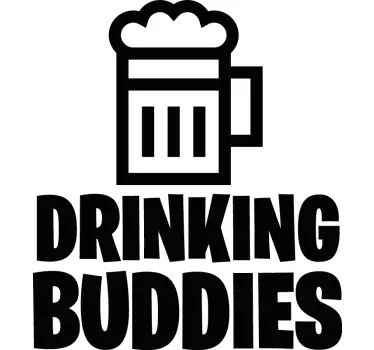 Drinking buddies far og søn tøj t shirt - TenStickers
