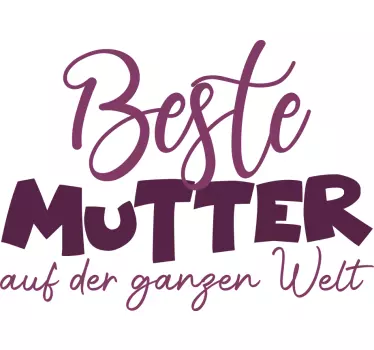 Verdens bedste t-shirt med mors dag - TenStickers