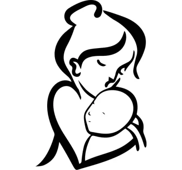 Mor og datter t-shirt kærlig moderlig omfavnelse - TenStickers