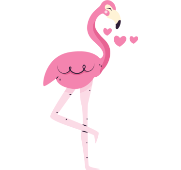 Flamingoer i kærlighed matchende skjorter til par - TenStickers