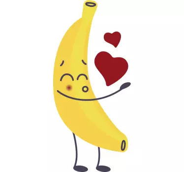 Sjove kærlighedsbananer med hjerter t-shirts - TenStickers