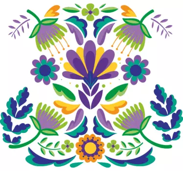 Original t-shirt med botanisk motiv - TenStickers