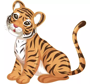 Baby tiger portræt børneskjorte - TenStickers