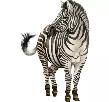 Portræt af en zebra børnetrøje - TenStickers