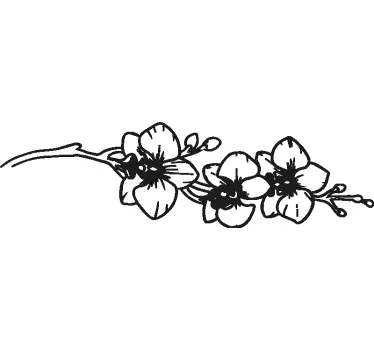 Original t-shirt med blomsterdetaljer - TenStickers