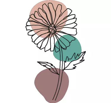 Original t-shirt med blomsterinspireret motiv - TenStickers