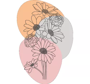 Original t-shirt med blomsterdesign - TenStickers