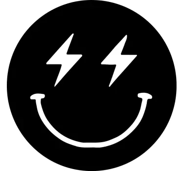Pink lyn smiley ansigt børneskjorte - TenStickers
