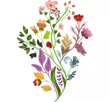 Original t-shirt med blomsterprint design - TenStickers