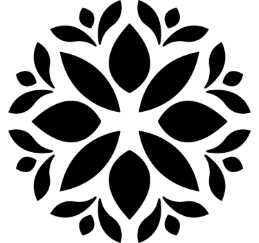 Original t-shirt med blomster mandala mønster - TenStickers