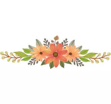 Original t-shirt med blomster glædelig omfavnelse - TenStickers