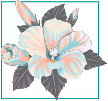 Original t-shirt floral fejring anledning - TenStickers
