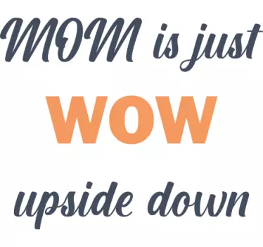 Mor er bare wow mors dag t-shirt - TenStickers