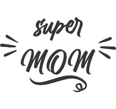 Super mor i grå mors dag t-shirt - TenStickers